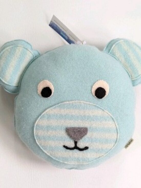 Ogsplosh Other - NWT Cashmere Felted Bear Pillow Toy Blue Kids Baby Washable Nursery